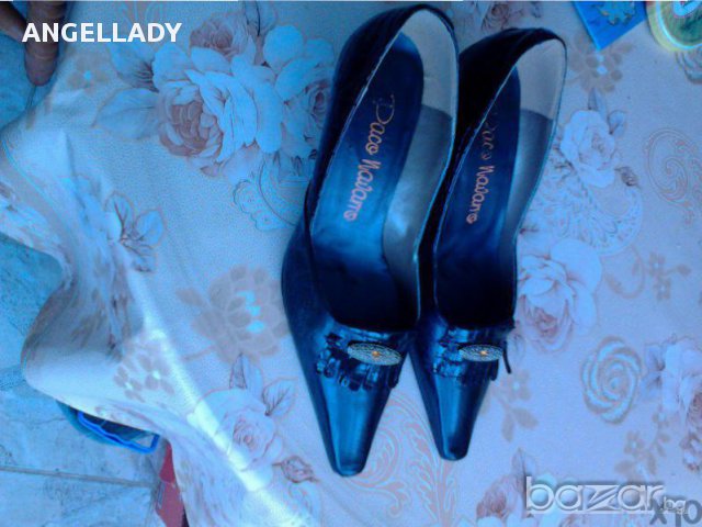Продавам дамски черни обувки с брошка, снимка 4 - Дамски ежедневни обувки - 14252659