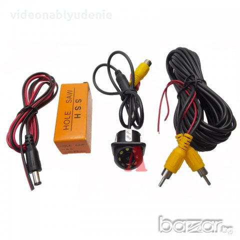 1.8мм 170° 656x492 Универсална Камера за Кола за Задно Виждане с 8 LED за Нощно Виждане, снимка 8 - Аналогови камери - 21344050