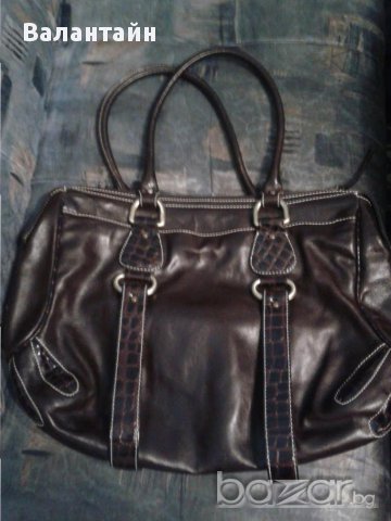 Голяма дамска чанта естествена кожа, снимка 2 - Чанти - 13170510