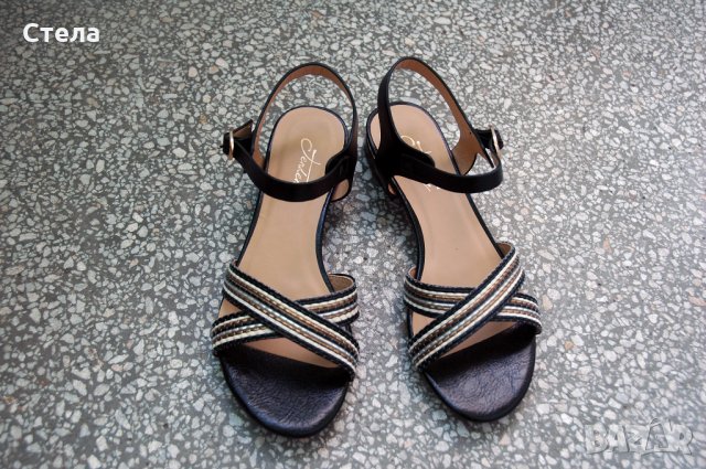 Дамски сандали, нови, с кутия, черни, снимка 6 - Сандали - 25769839