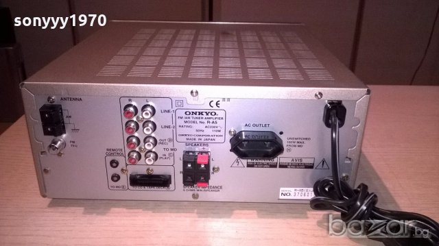 onkyo r-a5 stereo receiver-made in japan-внос швеицария, снимка 15 - Ресийвъри, усилватели, смесителни пултове - 18267288