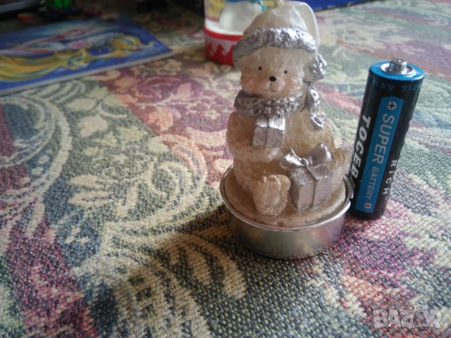 Коледна Свещ Снежен Човек, снимка 3 - Коледни подаръци - 23219298