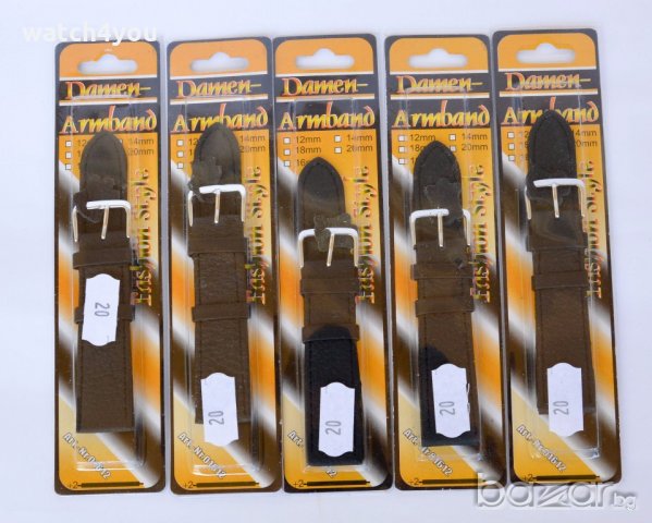 НОВИ КОЖЕНИ КАИШКИ-РАЗЛИЧНИ РАЗМЕРИ. КОЖЕНА КАИШКА ЗА ЧАСОВНИК 12мм 14мм 16мм 18мм 20мм 22мм 24мм, снимка 3 - Каишки за часовници - 11139735