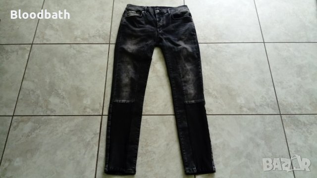 zara man оригинал jeans размер 32 skinny fit цвят тъмно сив мъжки дънки, снимка 7 - Дънки - 22485448
