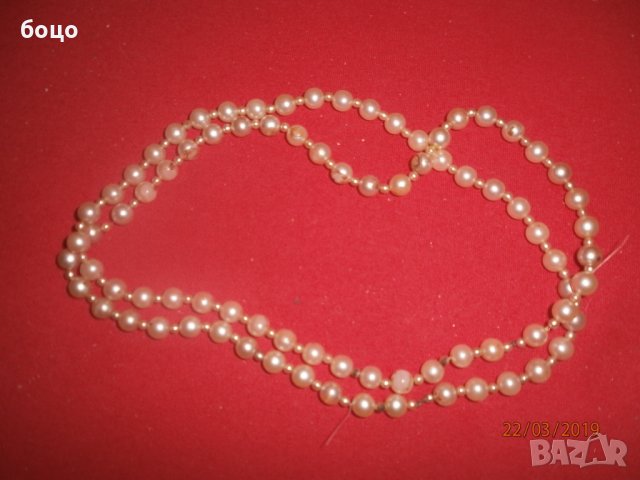 Продавам  гердани от слонова кост,  и перли от 60те-70те години, снимка 2 - Колиета, медальони, синджири - 24778896