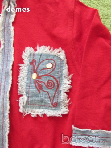 Спортен комплект от червен суичър и панталон, нов, размер 116, снимка 4 - Детски комплекти - 17861153