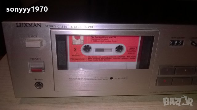 luxman k-210 deck-made in japan-внос швеицария, снимка 5 - Декове - 25115060