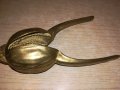 антика-масивна орехотрошачка-мед/месинг-17х5см-внос швеицария, снимка 2