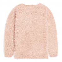 Нов нежно розов пухкав пуловер , снимка 2 - Детски пуловери и жилетки - 23201400