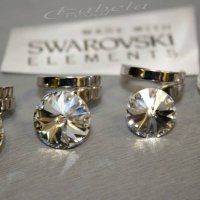 Сваровски Обеци,Комплекти''Rivoli'' с обков от малки кристали Crystals from SWAROVSKI ®, снимка 5 - Бижутерийни комплекти - 18193606