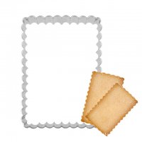 Правоъгълна къдрава правоъгълник на къдрички рамка метална форма  резец за сладки бисквитки , снимка 1 - Форми - 22131087