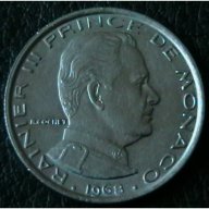 1 франк 1968, Монако, снимка 2 - Нумизматика и бонистика - 15867567