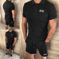Мъжки спортен летен екип Boss черен, снимка 1 - Спортни дрехи, екипи - 21818498