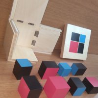  Montessori Binomial Cube Монтесори Биномно Магическо Кубче дървени играчки, снимка 3 - Образователни игри - 24999943