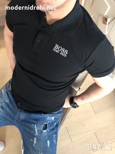 Мъжка тениска с яка Boss код 013, снимка 1