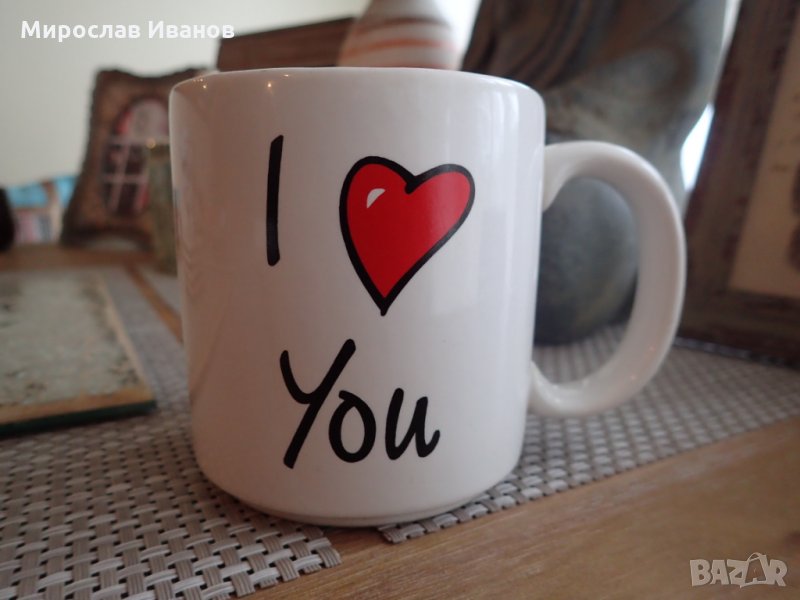 керамична чаша за кафе * Обичам те* от Манчестър, снимка 1