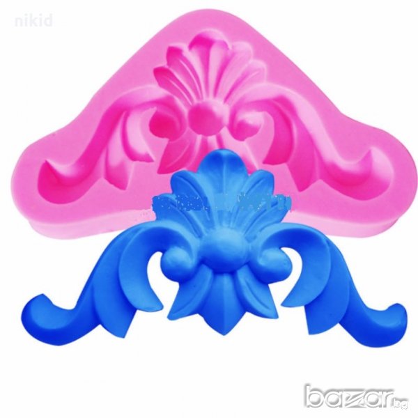 ОР1 Тока орнамент борд кант силиконов молд форма декорация торта фондан шоколад и др., снимка 1