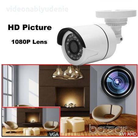 Широкоъгълна XVI AHD FULL HD 2 MPx 1080P 1920x1280 IR-CUT Водоустойчива Охранителна Камера 24 IR, снимка 3 - HD камери - 20222289