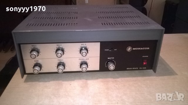 monacor pa-1125 solid state amplifier-внос франция, снимка 4 - Ресийвъри, усилватели, смесителни пултове - 23919362