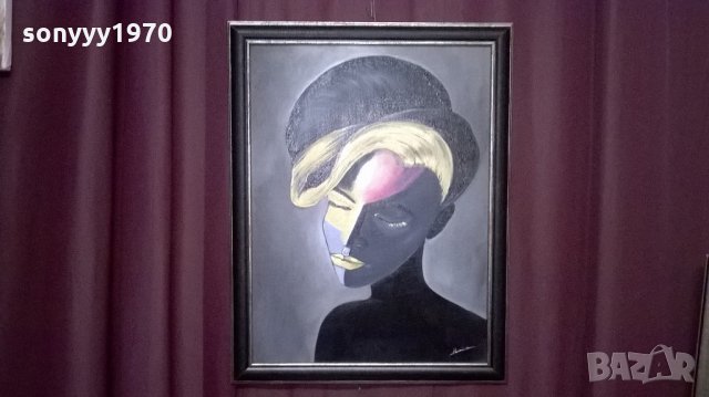 картина с рамка-каширано платно-маслени бои-4-45х35см, снимка 5 - Колекции - 21977577