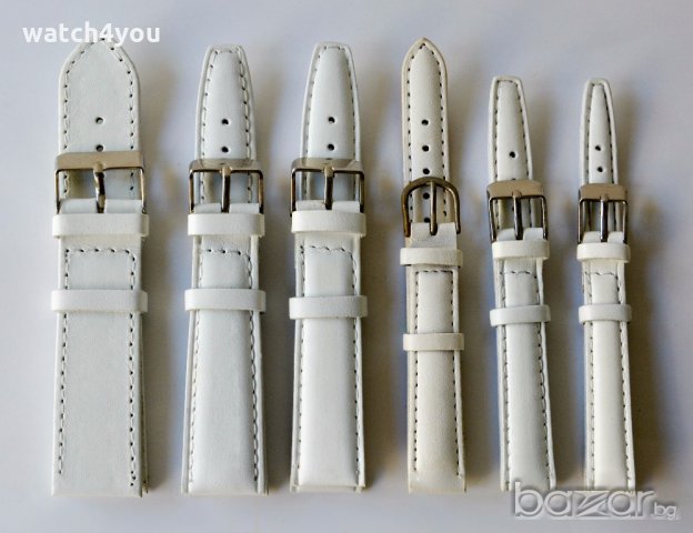 НОВА БЯЛА КАИШКА ОТ ЕСТЕСТВЕНА КОЖА.БЕЛИ КАИШКИ ЗА ЧАСОВНИЦИ BIALA KAISHKA ZA CHASOVNIK BELI KAISHKI, снимка 3 - Каишки за часовници - 8739739