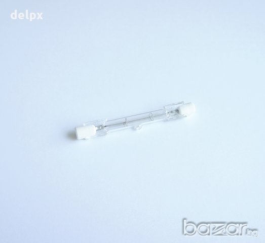 Лампа халогенна пура с цокъл R7s 220V 100W 78mm, снимка 1