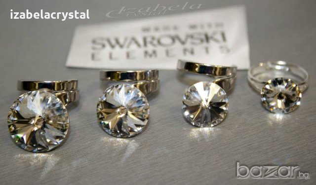Сваровски Пръстен "rivoli" #SWAROVSKI ® , снимка 1 - Пръстени - 10055087