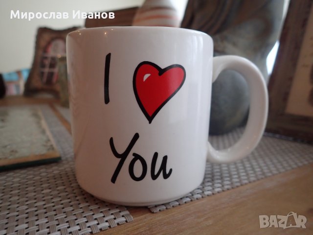 керамична чаша за кафе * Обичам те* от Манчестър, снимка 1