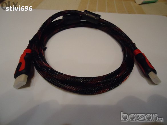 Кабел HDMI - HDMI 1,80 метра,5 метра с твърда оплетка и феритен филтър 2 бр., снимка 5 - Аудиосистеми - 11149877