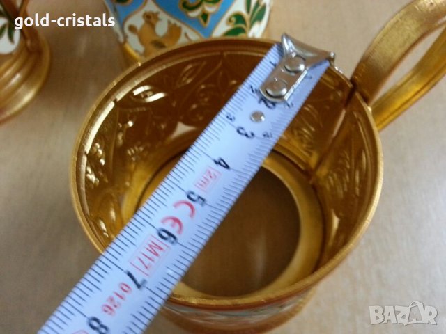 руски стакани подстакани с емайл , снимка 13 - Антикварни и старинни предмети - 25175578