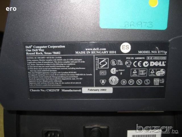 Монитор DELL E771p, снимка 4 - Монитори - 20069422