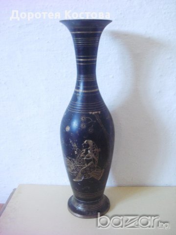 Стара бронзова ваза 2, снимка 3 - Антикварни и старинни предмети - 14786243