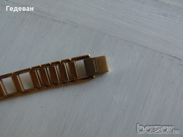 Дамски фин позлатен Skagen, снимка 4 - Дамски - 20411168