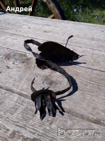 Свещник от ковано желязо, снимка 6 - Антикварни и старинни предмети - 18904154