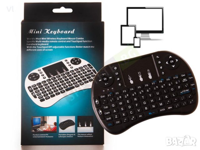Смарт-Безжична клавиатура с TouchPad. смартфон, компютър,TVbox, смарт TV, снимка 7 - Селфи стикове, аксесоари - 26073257