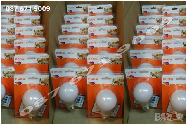 LED Цветна RGB Крушка с дистанционно, ЛЕД лампа E27 с смяна на цветове , снимка 4 - Лед осветление - 23312094