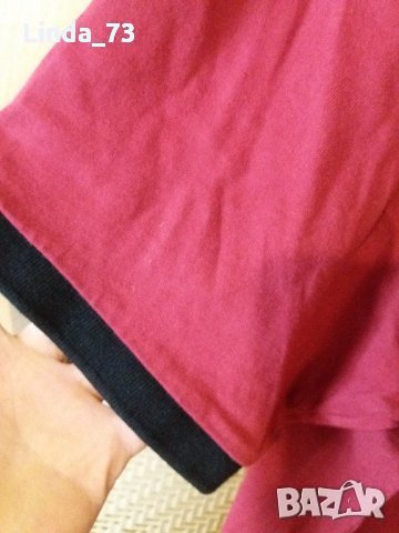 Мъж.тениска-"ESPRIT"/памук/,цвят-св.бордо+черно. Закупена от Германия., снимка 5 - Тениски - 21860287