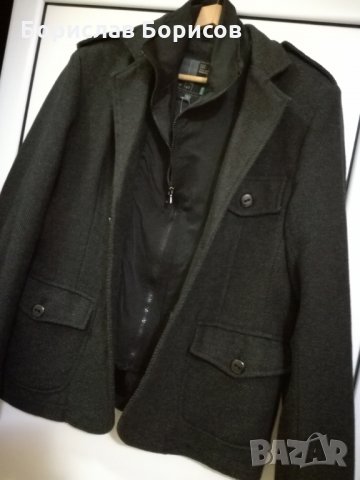 НОВО!Спортно-елегантно 100% вълна палто L- XL, снимка 2 - Якета - 23936074