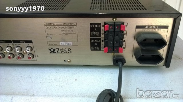 sony str av-280l stereo receiver-made in japan-внос швеицария, снимка 10 - Ресийвъри, усилватели, смесителни пултове - 18182913