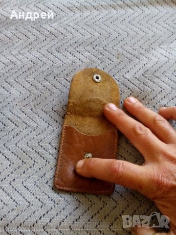 Стар кожен калъф,портмоне, снимка 3 - Антикварни и старинни предмети - 23446282