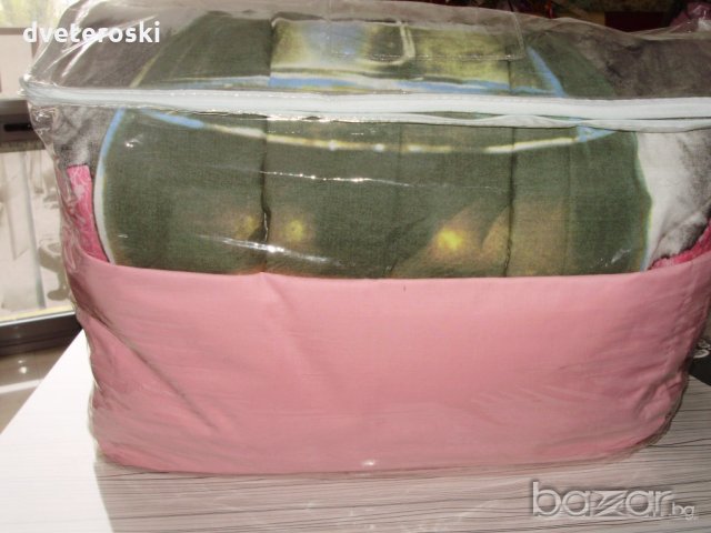Ранфорс - комплект за единично легло с олекотена завивка, снимка 3 - Олекотени завивки и одеяла - 19771661