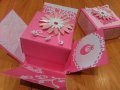 Експлодираща кутия с торта, обувки, подарък за рожден ден, сватба, годеж, кръщене, бебе, прощъпулник, снимка 13