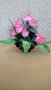 керамична кашпа с рози., снимка 1 - Декорация за дома - 21608725