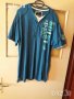 Мъж.тениска-"ANGELO LITRICO"-C&A,цвят-тюркоазено синьо+бяло. Закупена от Германия., снимка 1 - Тениски - 21859060