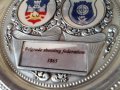 Метален плакет чиния на сръбската федерация по спортна стрелба, снимка 2