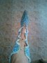 уникален дънков комплект намален, снимка 1 - Дамски обувки на ток - 18535395
