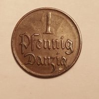 DANZIG 1 PFENNING 1923 SCARCE COIN, снимка 2 - Нумизматика и бонистика - 19839951