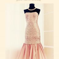 Бутикова Блестяща  Бална рокля в цвят пепел от рози, снимка 3 - Рокли - 18301209
