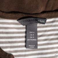 H&M дамска блуза кафява, снимка 4 - Тениски - 23437134