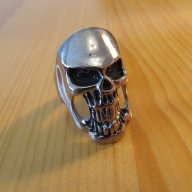 Мъжки пръстен, рокерски пръстен с череп за рокери моторджийски, мото аксесоари, мото екипировка , снимка 2 - Пръстени - 15187230